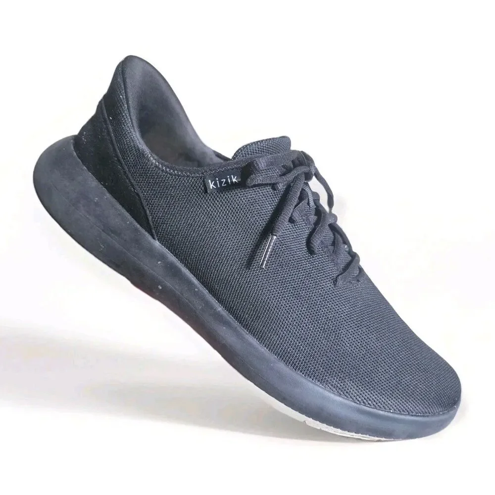 Kizik Madrid Eco Knit Mens Size 14 Triple Black Fast Handsfree Athletic Shoes